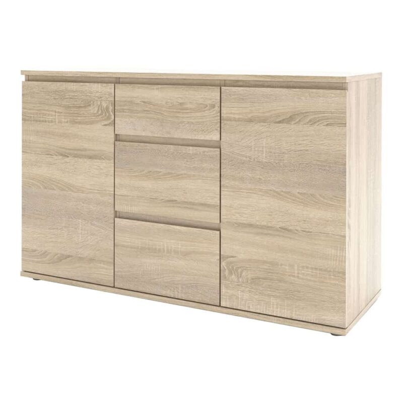 Furniture To Go Nova Sideboard 3 Drawers 2 Doors Oak