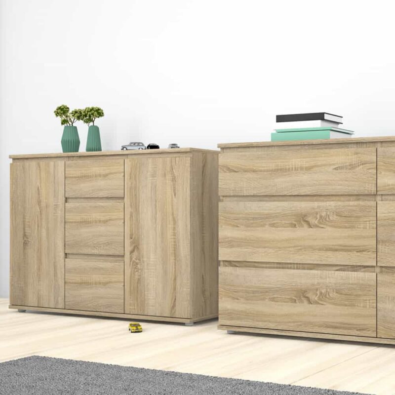 Furniture To Go Nova Sideboard 3 Drawers 2 Doors Oak