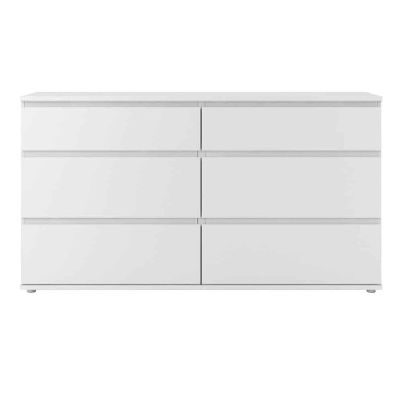 Furniture To Go Nova Wide Chest Of 6 Drawers White