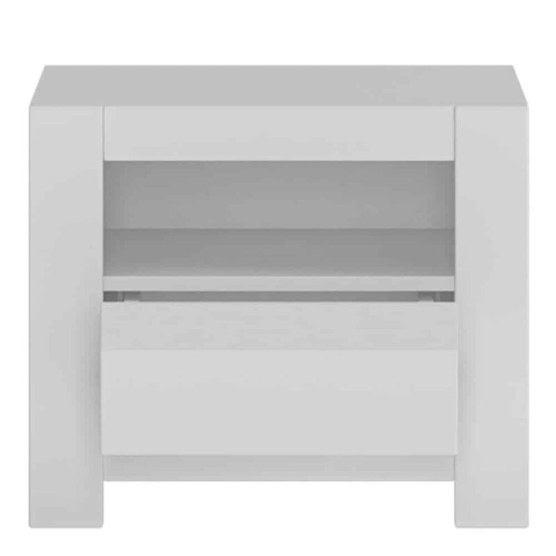 Furniture To Go Novi 1 Drawer Bedside Table Alpine White