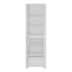 Furniture To Go Novi 2 Door 1 Drawer Display Cabinet Alpine White