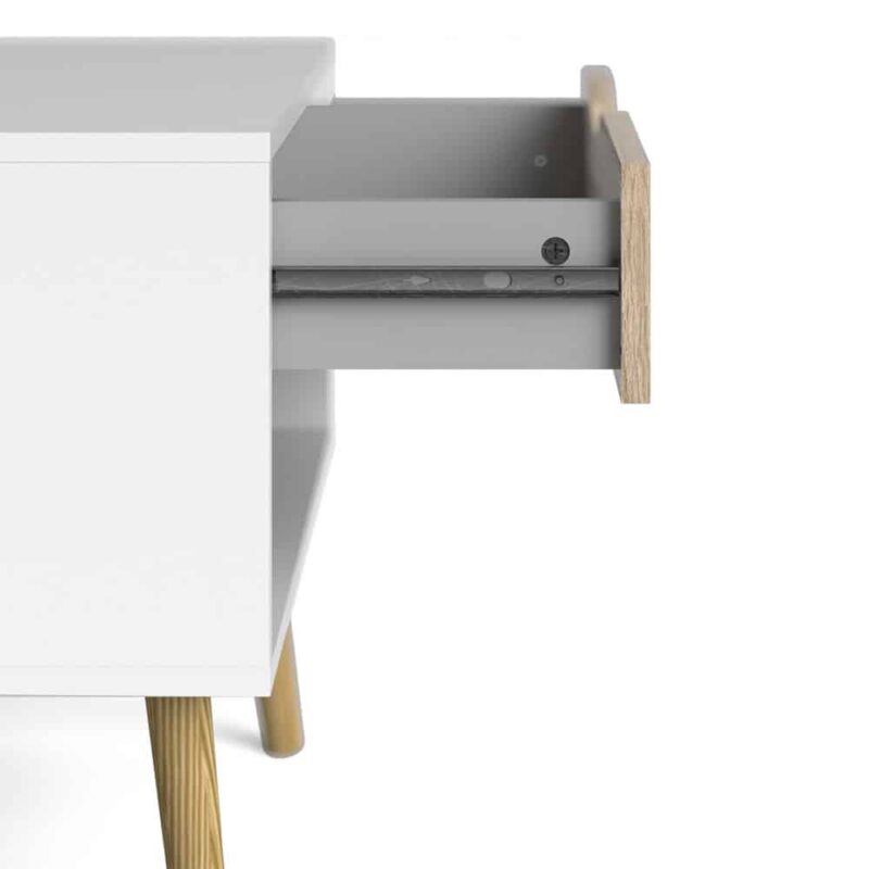 Furniture To Go Oslo Bedside Table 1 Drawer White Oak