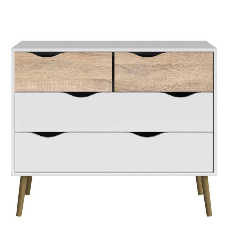 Furniture To Go Oslo Chest Of 4 Drawers White Oak