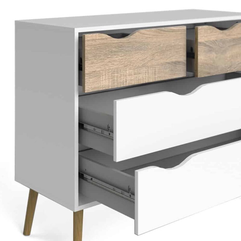 Furniture To Go Oslo Chest Of 4 Drawers White Oak