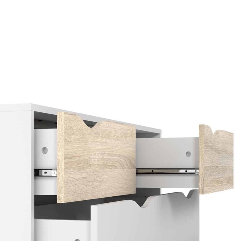 Furniture To Go Oslo Chest Of 5 Drawers White Oak