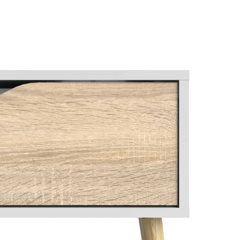 Furniture To Go Oslo Coffee Table 1 Drawer 1 Shelf White Oak