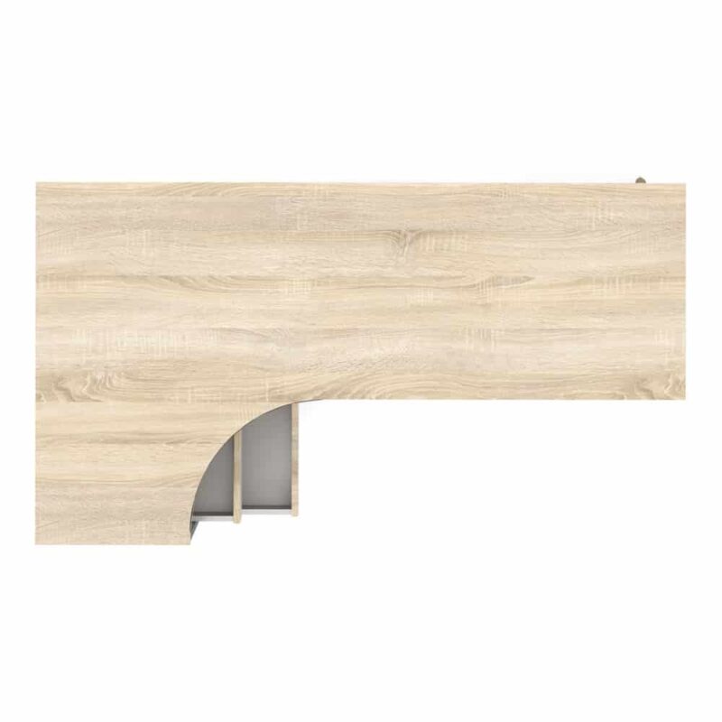 Furniture To Go Oslo Desk 2 Drawer White Oak