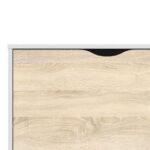 Furniture To Go Oslo TV Unit Wide 2 Drawers 4 Shelves White Oak