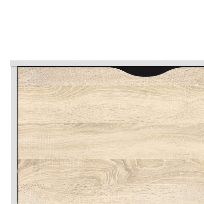 Furniture To Go Oslo TV Unit Wide 2 Drawers 4 Shelves White Oak