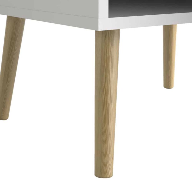 Furniture To Go Oslo TV Unit Wide 2 Drawers 4 Shelves White Oak