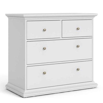 Furniture To Go Paris Chest Of 4 Drawers White