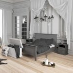 Furniture To Go Paris King Size Bed Matt Grey
