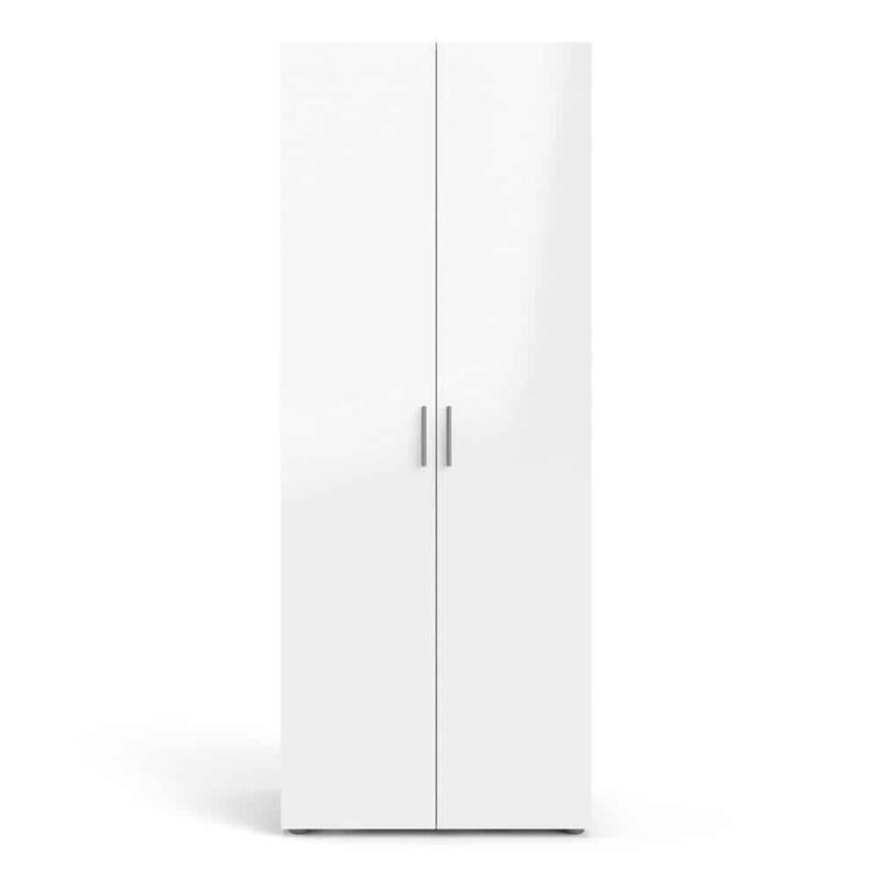 Furniture To Go Pepe 2 Door Wardrobe Oak White High Gloss
