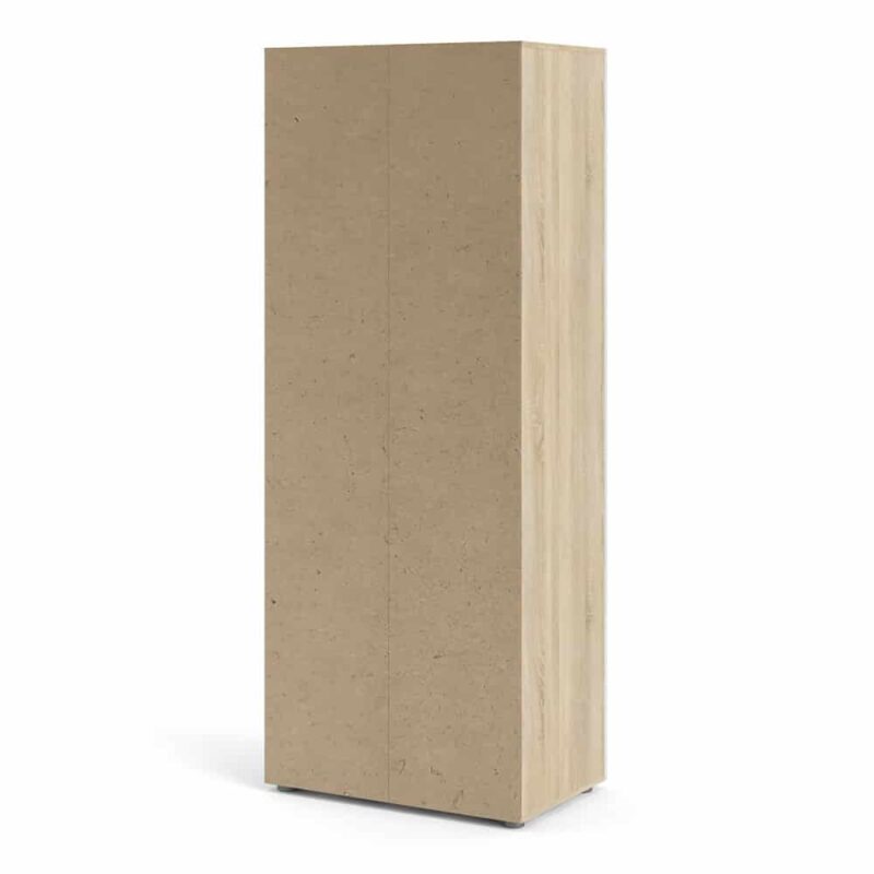 Furniture To Go Pepe 2 Door Wardrobe Oak White High Gloss