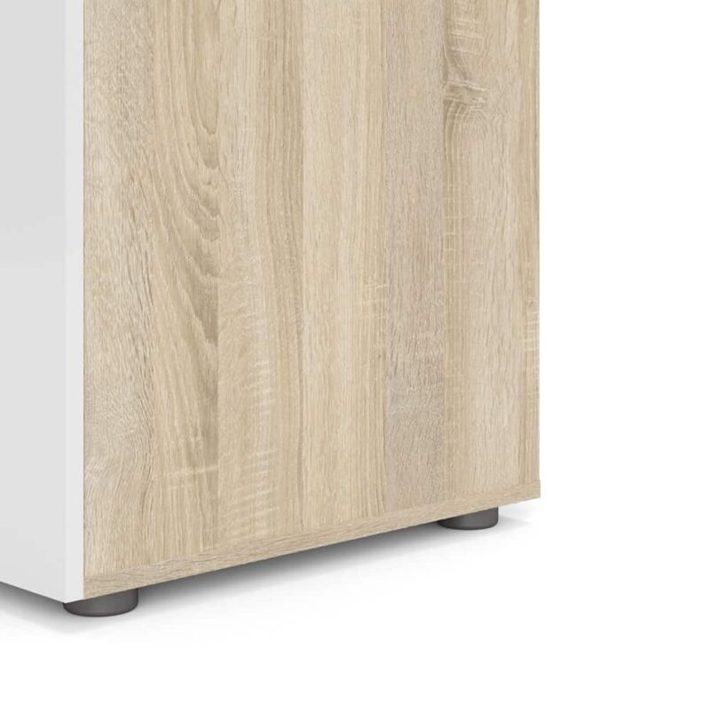 Furniture To Go Pepe 2 Door Wardrobe Oak White High Gloss