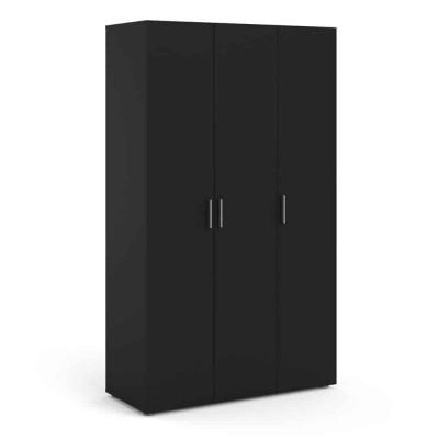 Furniture To Go Pepe 3 Door Wardrobe Black