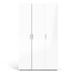 Furniture To Go Pepe 3 Door Wardrobe Oak White High Gloss