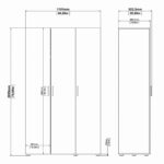 Furniture To Go Pepe 3 Door Wardrobe Oak White High Gloss