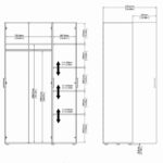 Furniture To Go Pepe 3 Door Wardrobe Oak White High Gloss