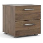 Furniture To Go Pepe Bedside 2 Drawers Walnut
