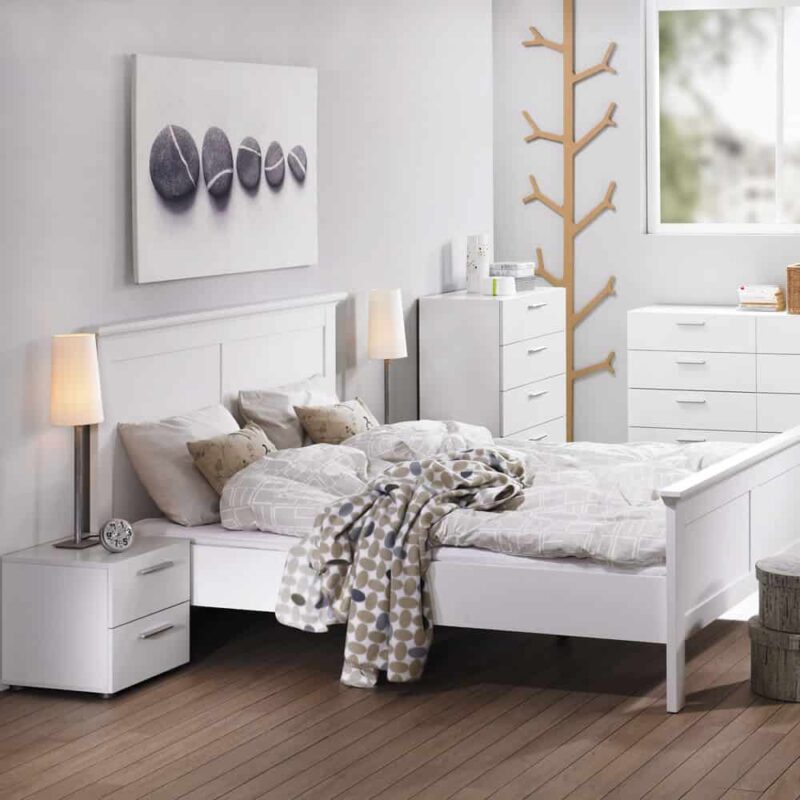 Furniture To Go Pepe Bedside 2 Drawers White