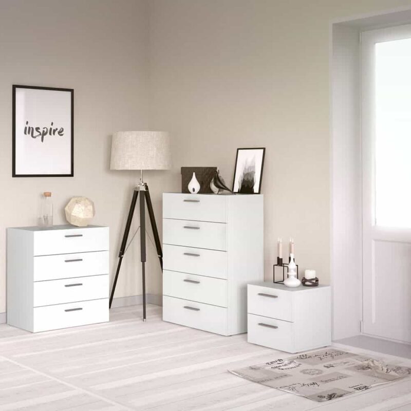 Furniture To Go Pepe Bedside 2 Drawers White