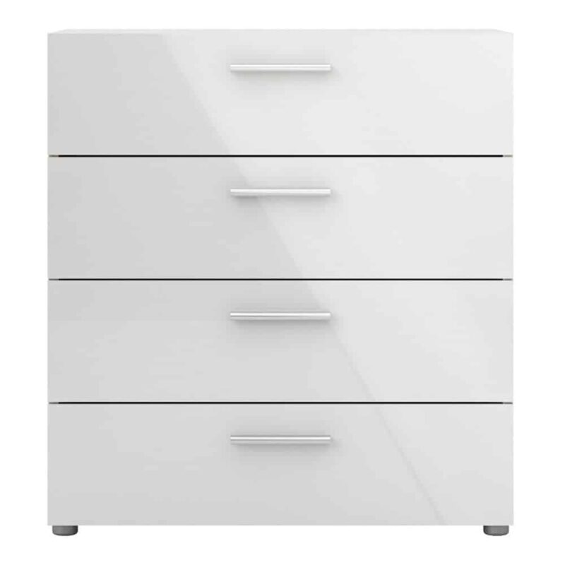 Furniture To Go Pepe Chest Of 4 Drawers Oak White High Gloss