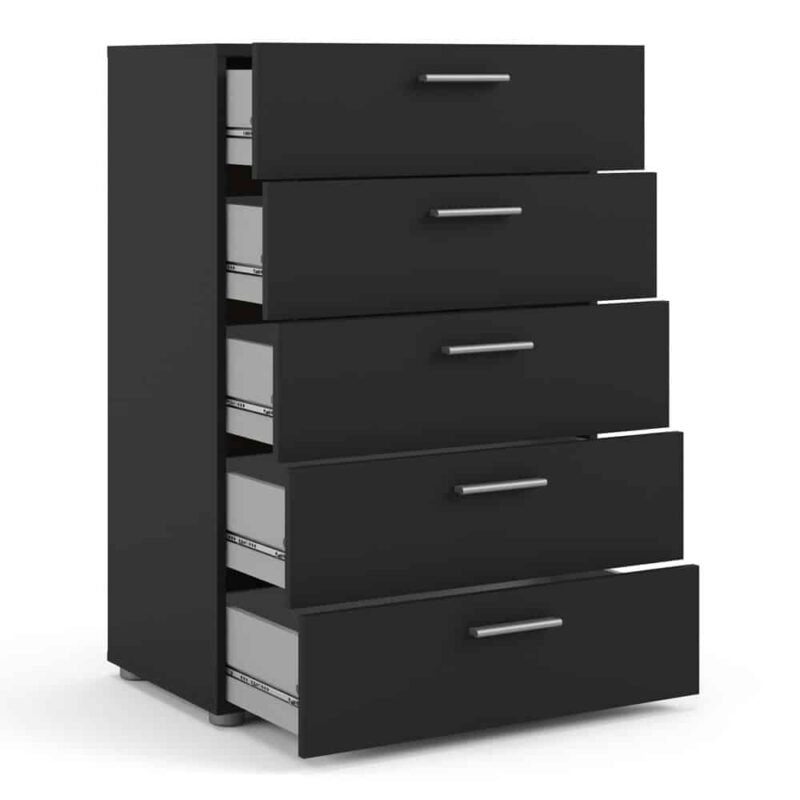 Furniture To Go Pepe Chest Of 5 Drawers Black