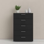 Furniture To Go Pepe Chest Of 5 Drawers Black