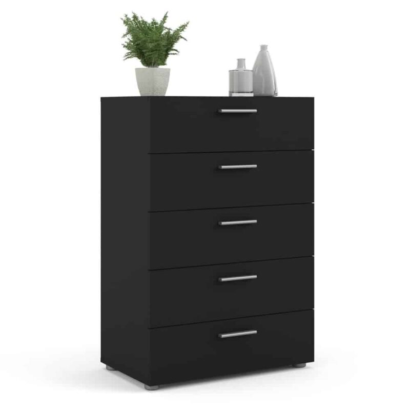 Furniture To Go Pepe Chest Of 5 Drawers Black