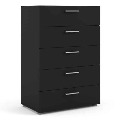 Furniture To Go Pepe Chest Of 5 Drawers Black