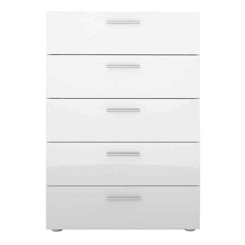 Furniture To Go Pepe Chest Of 5 Drawers Oak White High Gloss