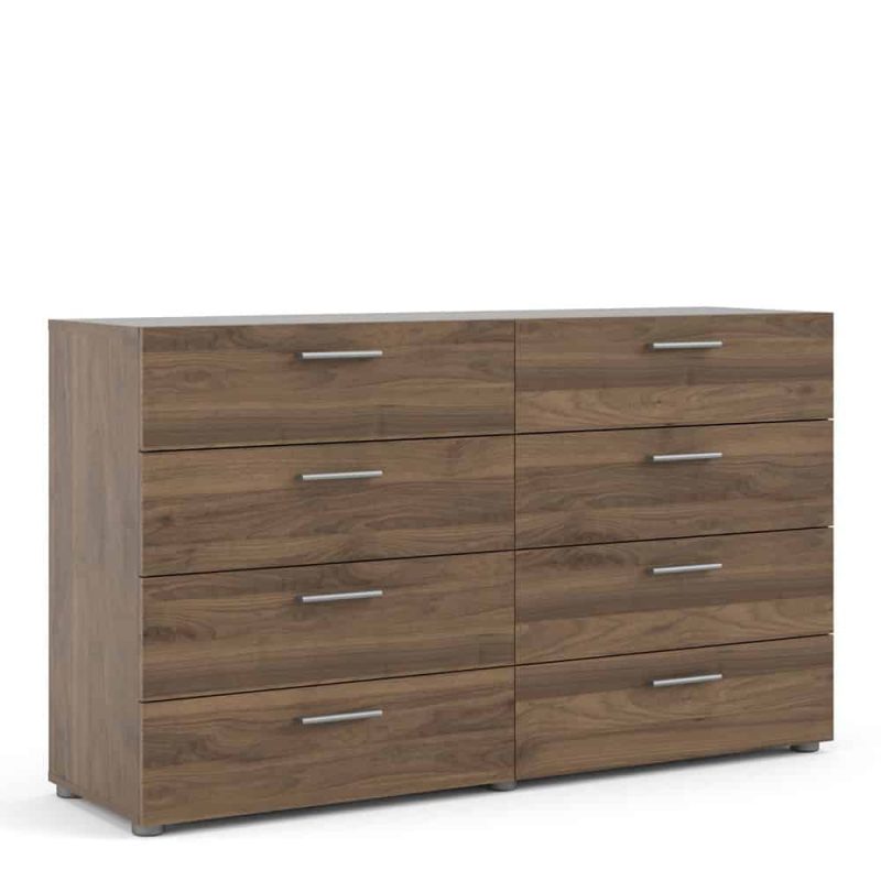 Furniture To Go Pepe Wide Chest Of 8 Drawers Walnut