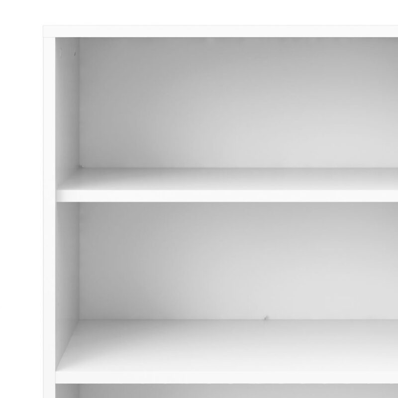 Furniture To Go Prima Bookcase 2 Shelves 2 File Drawers White