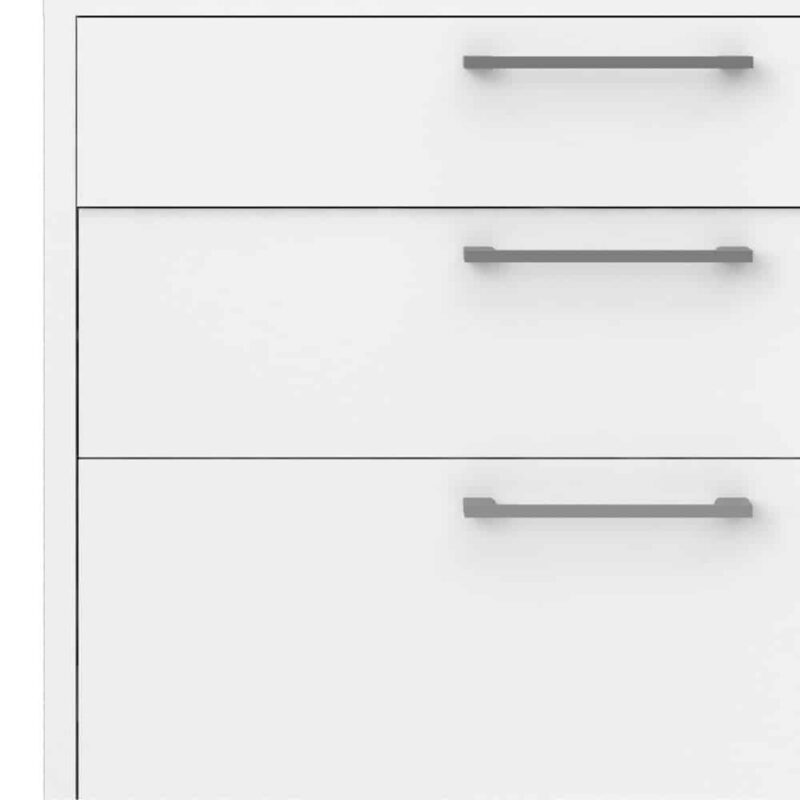 Furniture To Go Prima Bookcase 2 Shelves 2 File Drawers White