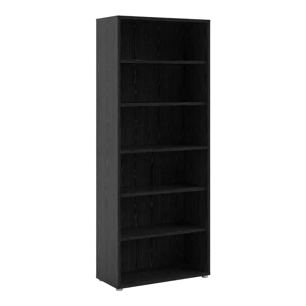 Furniture To Go Prima Bookcase 5 Shelves Black Woodgrain