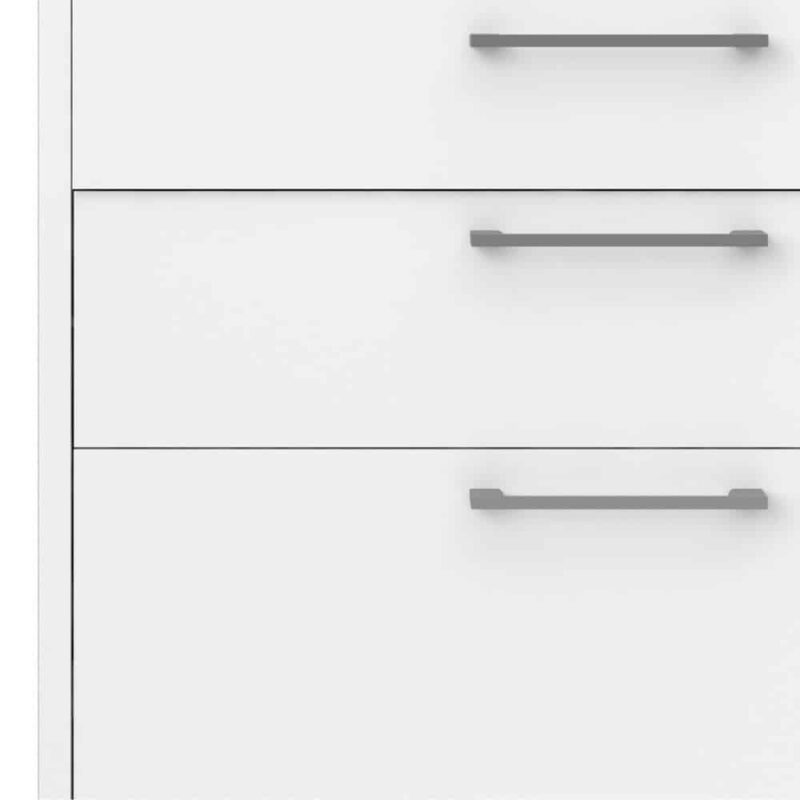 Furniture To Go Prima Bookcase 1 Shelf 2 File Drawers White