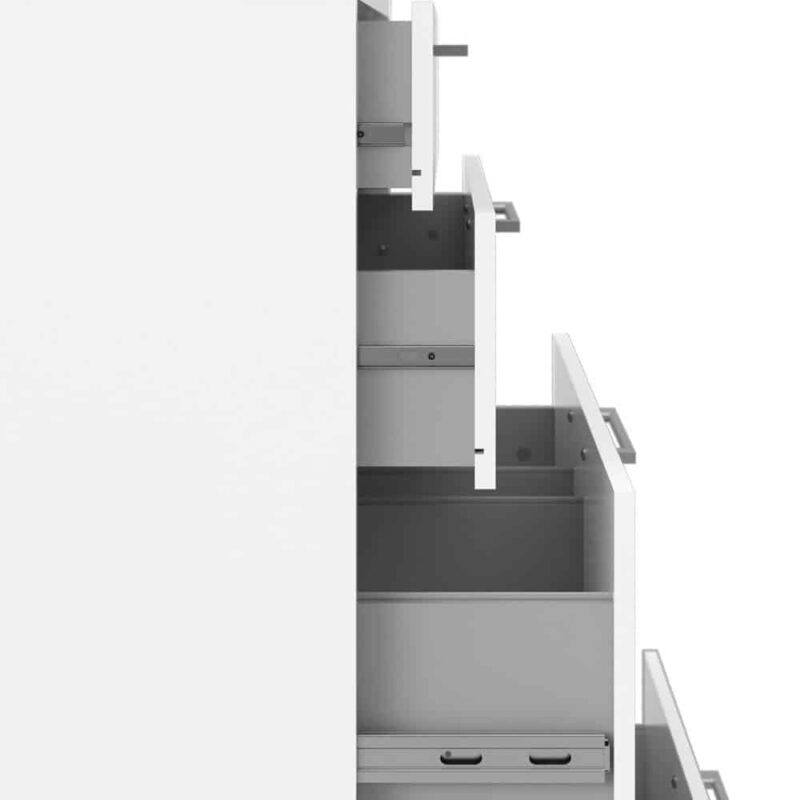 Furniture To Go Prima Bookcase 1 Shelf 2 File Drawers White