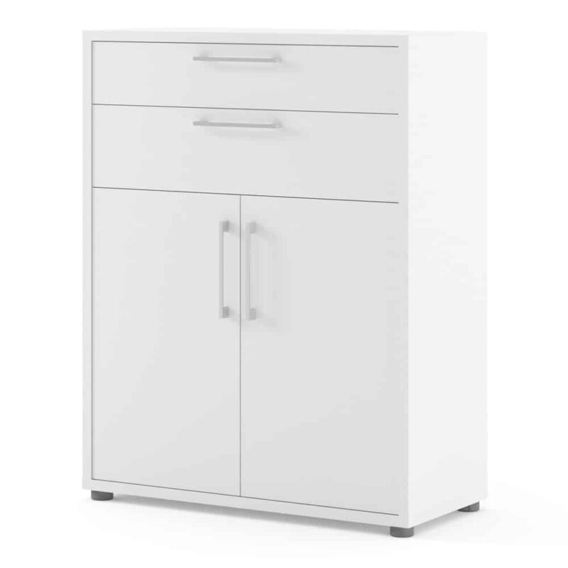 Furniture To Go Prima Cupboard 1 Shelf 2 Drawers 2 Doors White