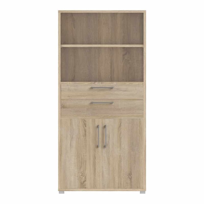 Furniture To Go Prima Cupboard 2 Shelves 2 Drawers 2 Doors Oak