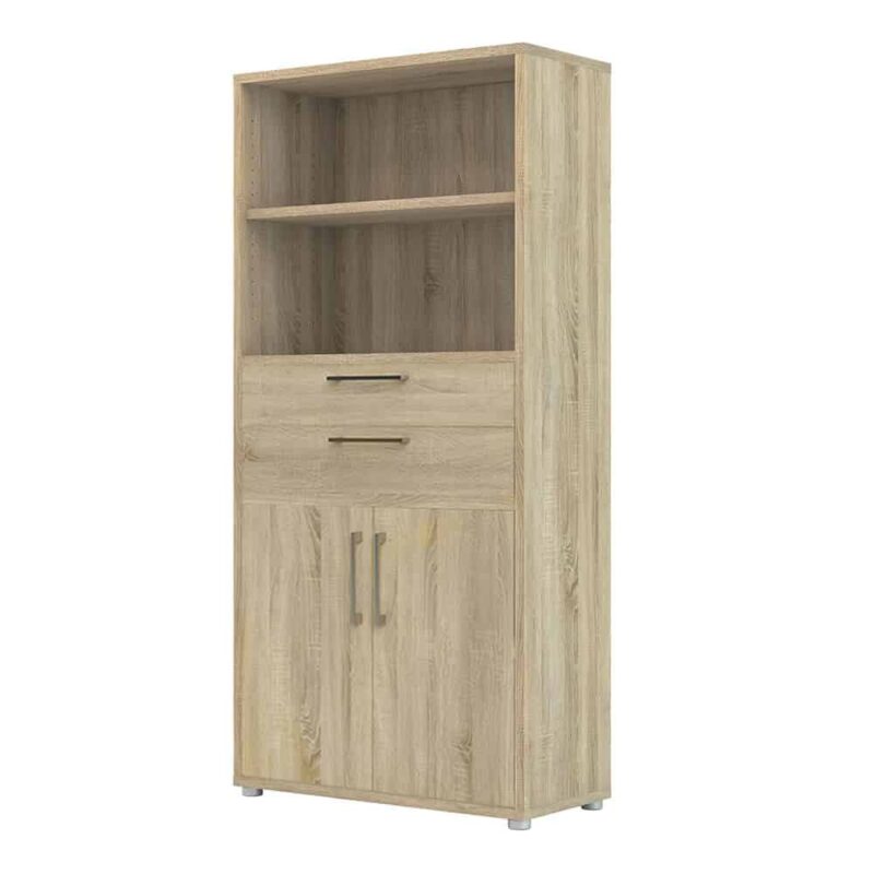 Furniture To Go Prima Cupboard 2 Shelves 2 Drawers 2 Doors Oak