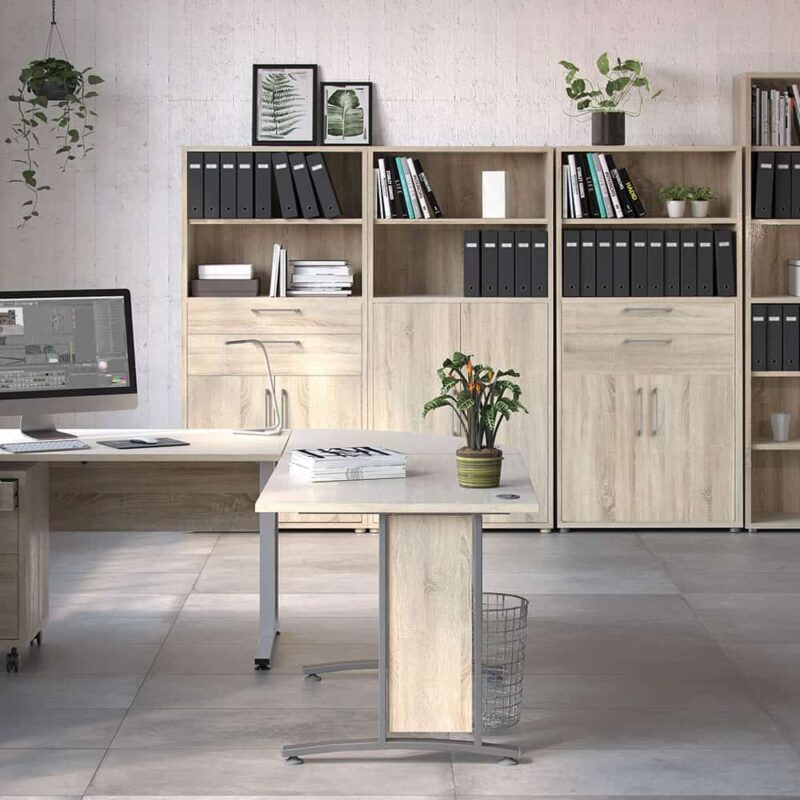 Furniture To Go Prima Cupboard 2 Shelves 2 Drawers 2 Doors Oak