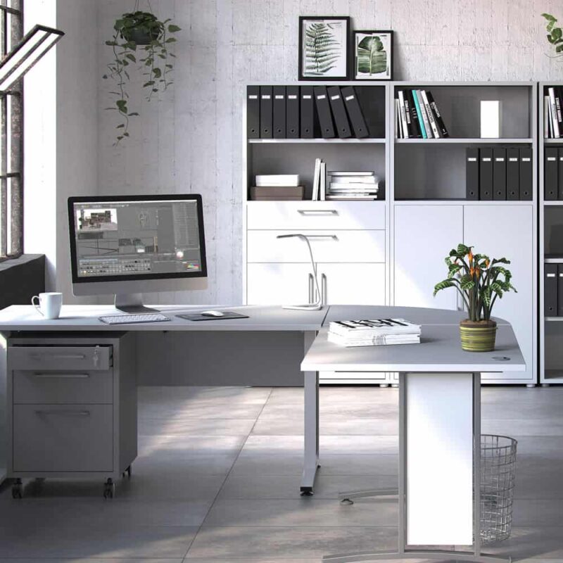 Furniture To Go Prima Cupboard 2 Shelves 2 Drawers 2 Doors White