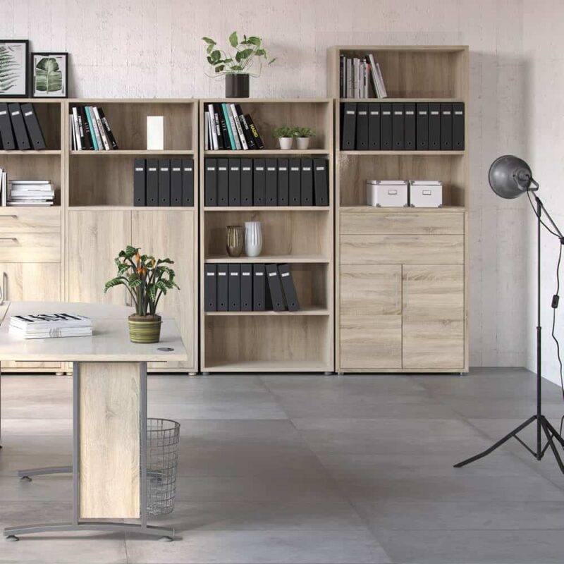 Furniture To Go Prima Cupboard 3 Shelves 2 Drawers 2 Doors Oak
