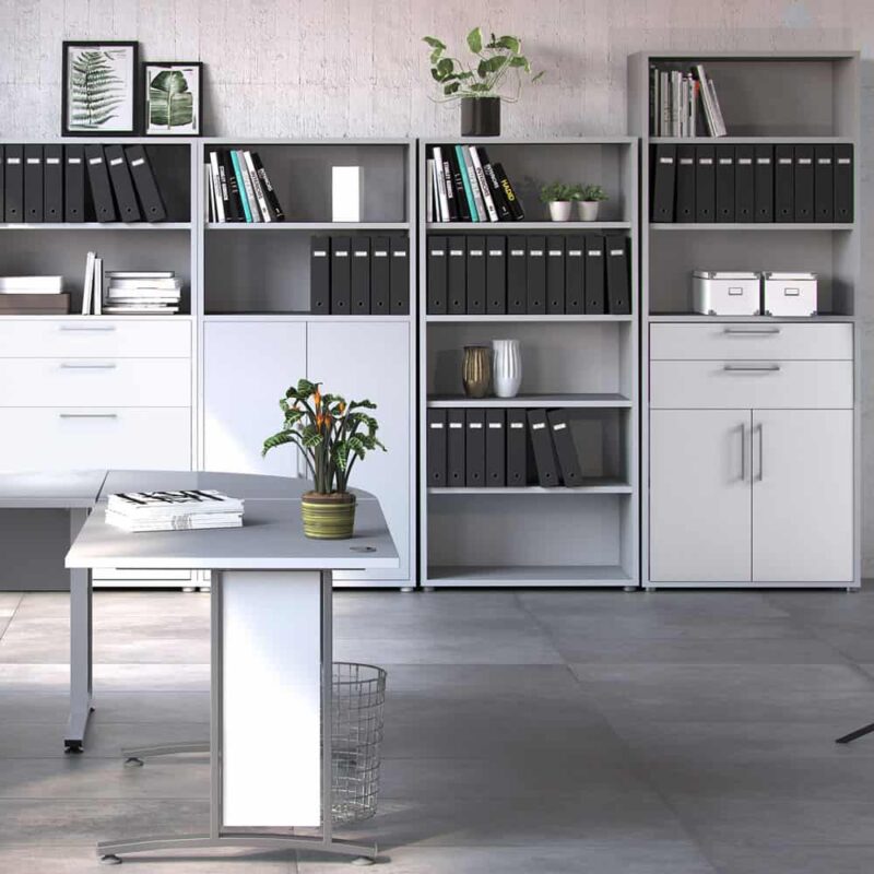 Furniture To Go Prima Cupboard 3 Shelves 2 Drawers 2 Doors White