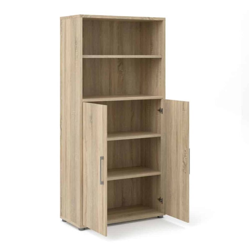 Furniture To Go Prima Cupboard 4 Shelves 2 Doors Oak