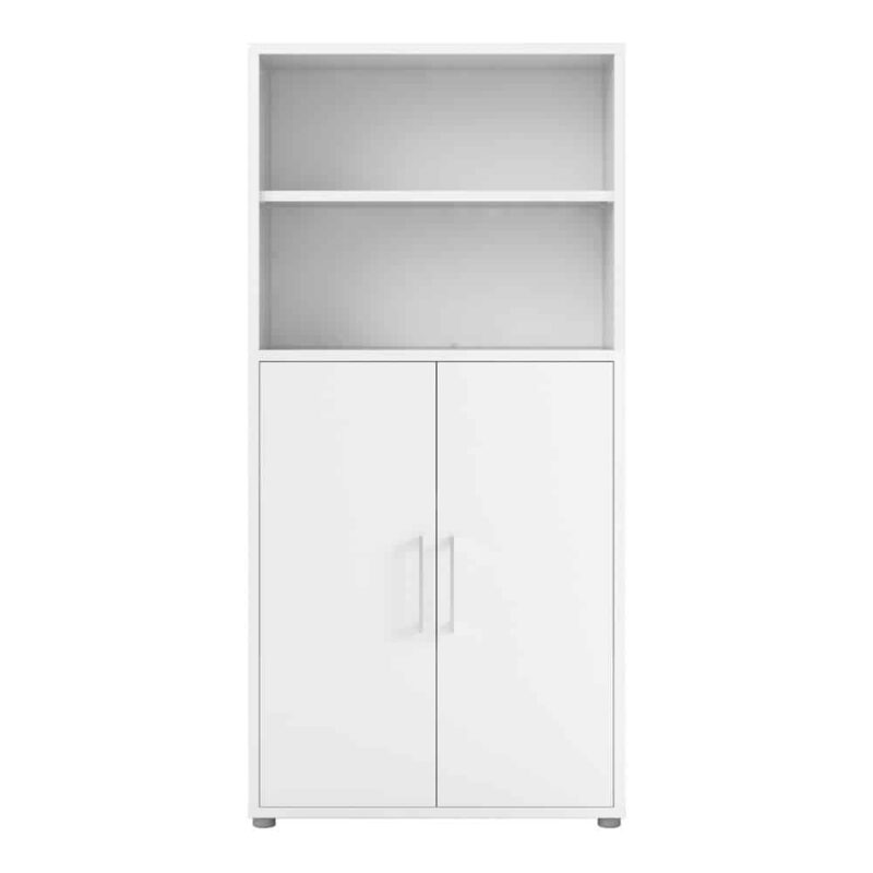 Furniture To Go Prima Cupboard 4 Shelves 2 Doors White