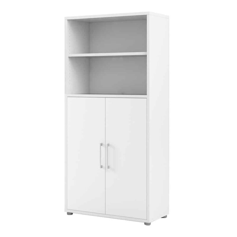 Furniture To Go Prima Cupboard 4 Shelves 2 Doors White