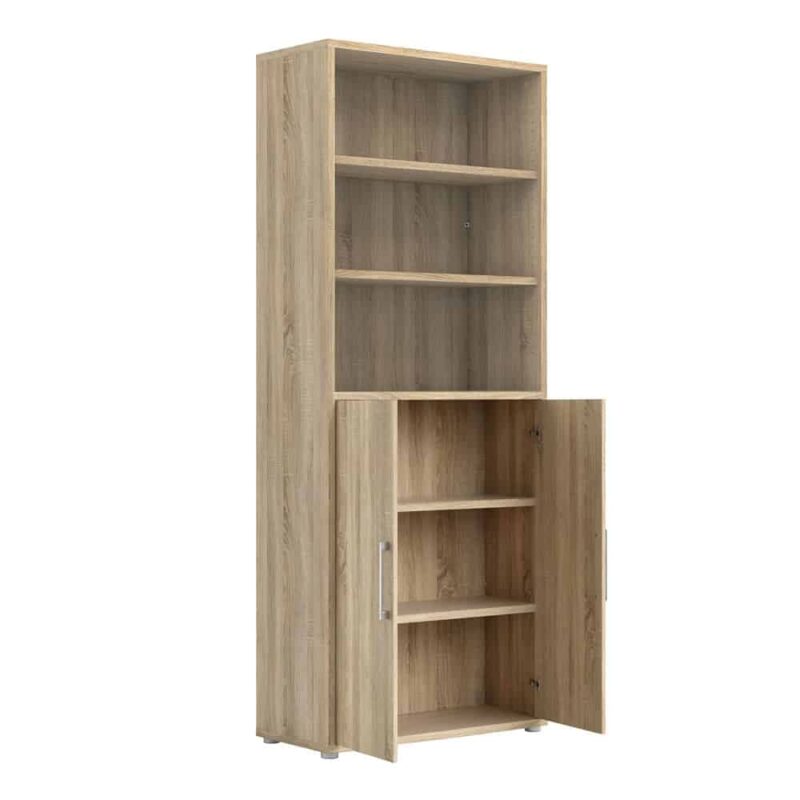 Furniture To Go Prima Cupboard 5 Shelves 2 Doors Oak