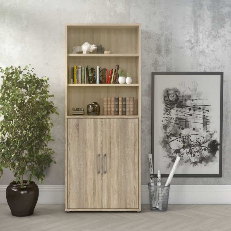 Furniture To Go Prima Cupboard 5 Shelves 2 Doors Oak
